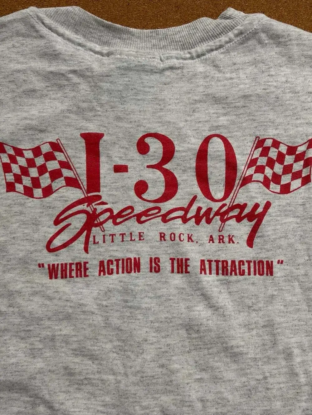 Vintage Hanes Bad Attitude I-30 Speedway Little Rock Arkansas Racing T-Shirt Tod